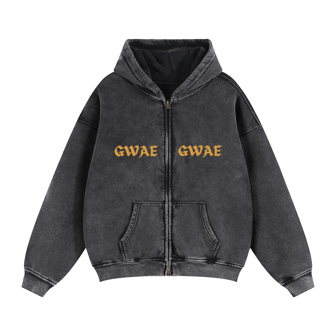 GWAE Zip-Through Boxy Fleece Hoodie