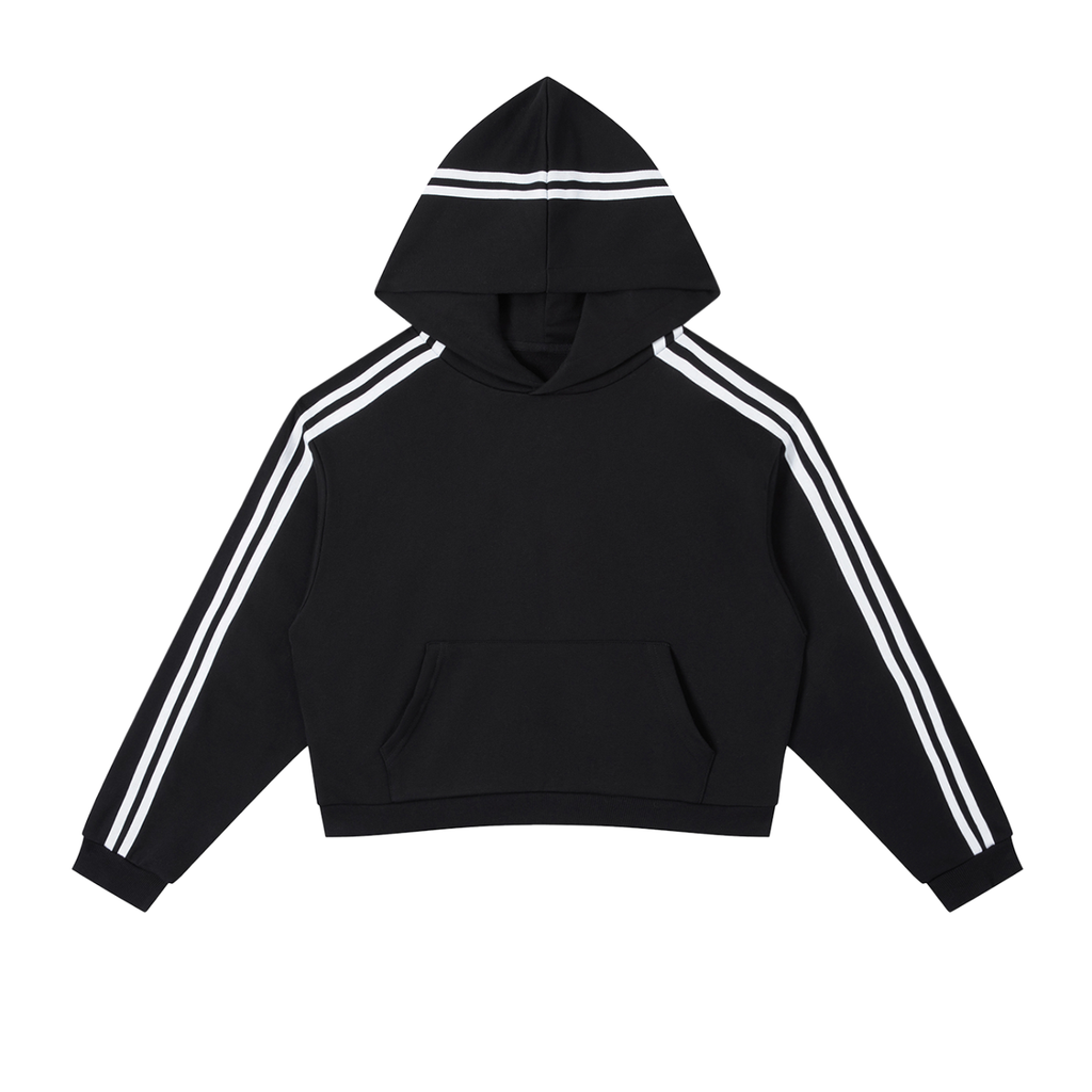 GWAE Side Stripe Cropped Hoodie