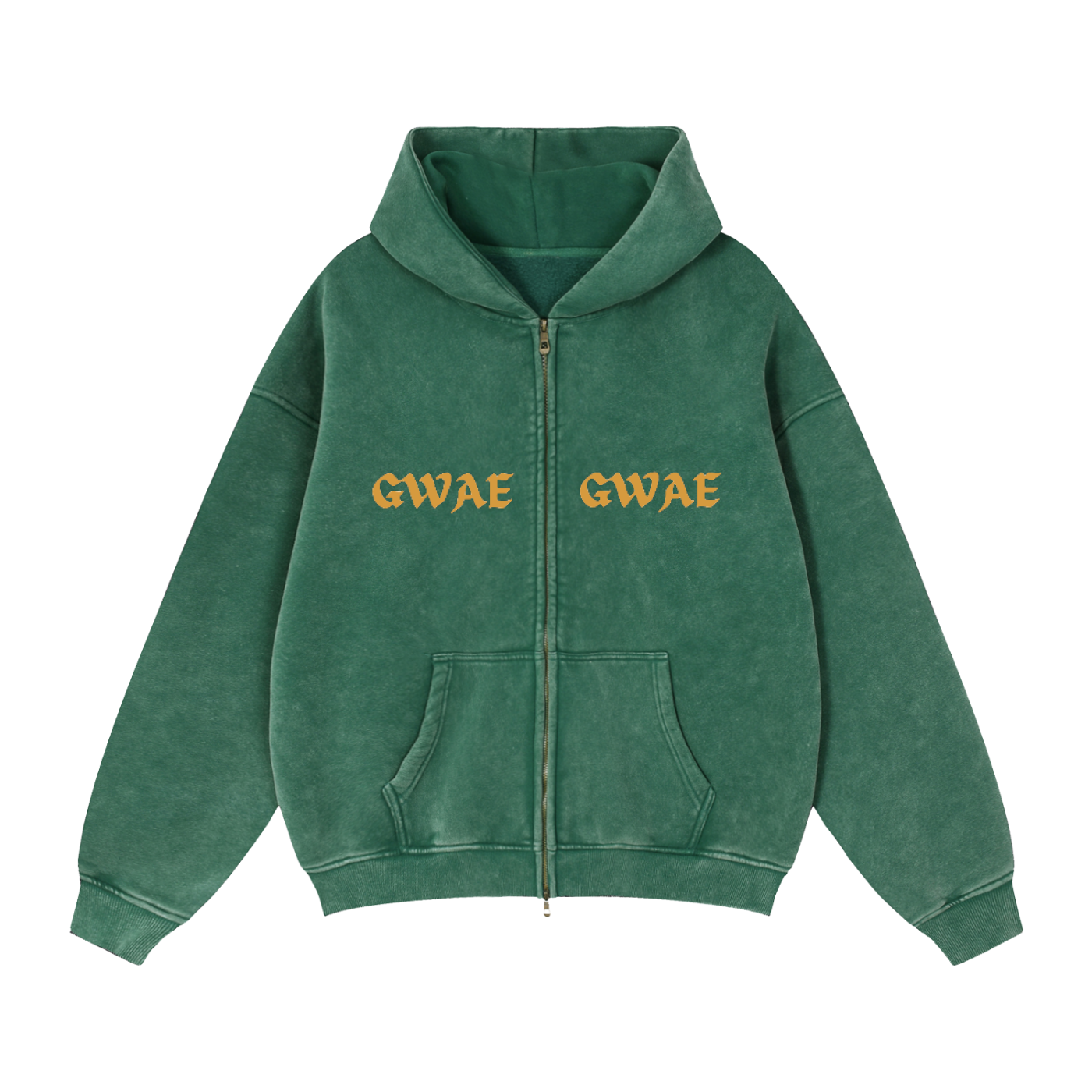 GWAE Zip-Through Boxy Fleece Hoodie