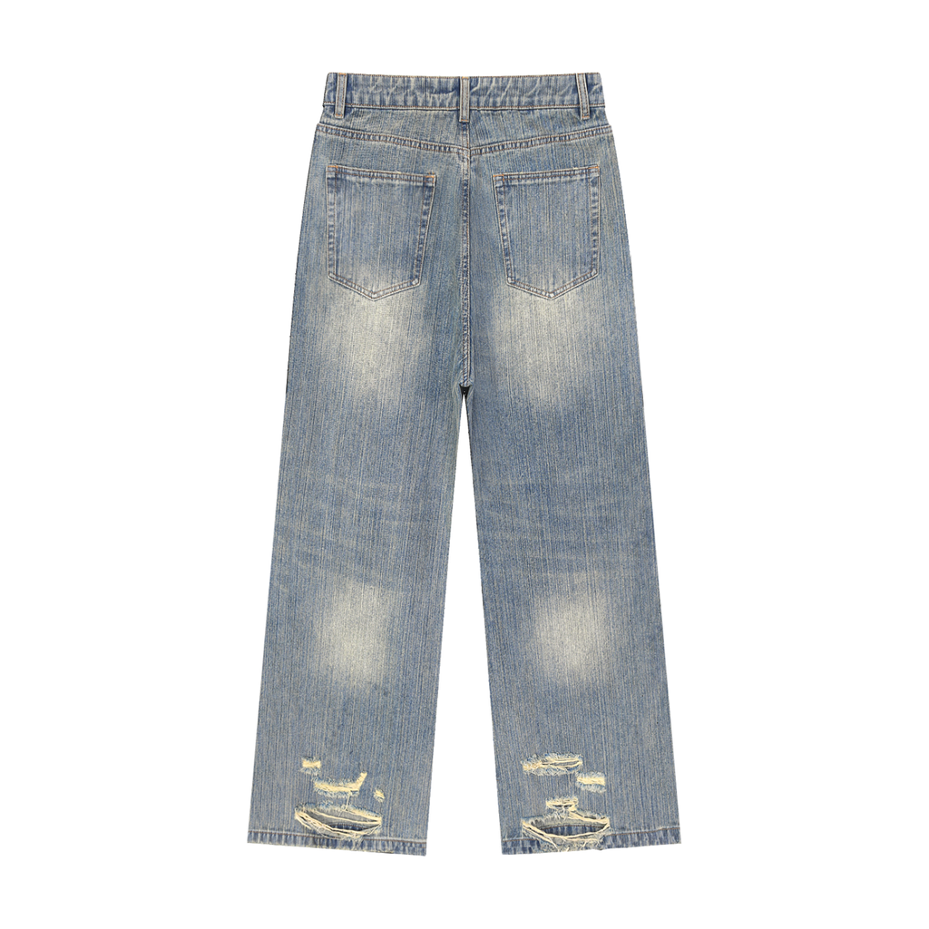 Pain GWAE Vintage Wash Distressed Denim Jeans