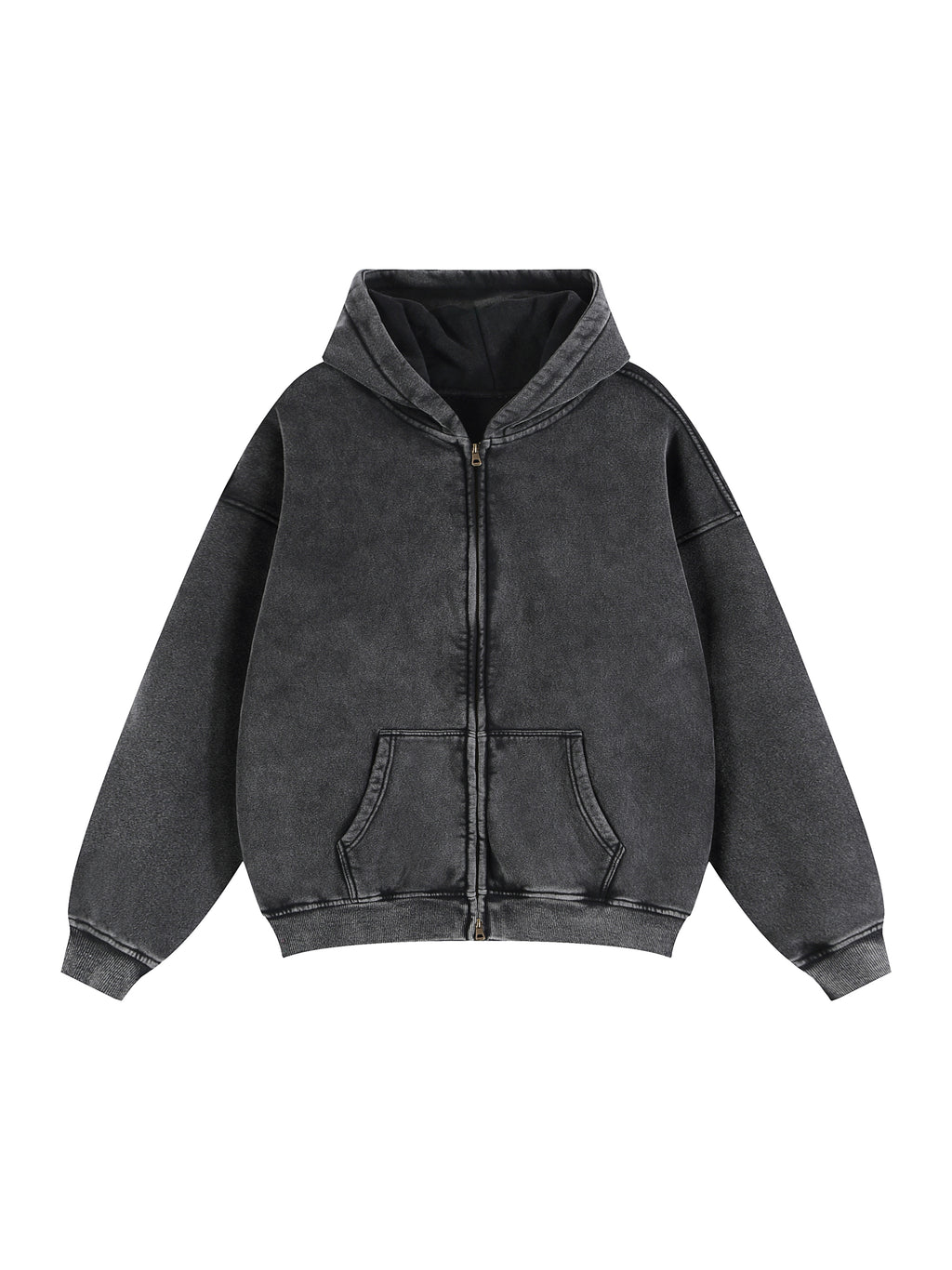GWAE Zip-Through Boxy Fleece Hoodie