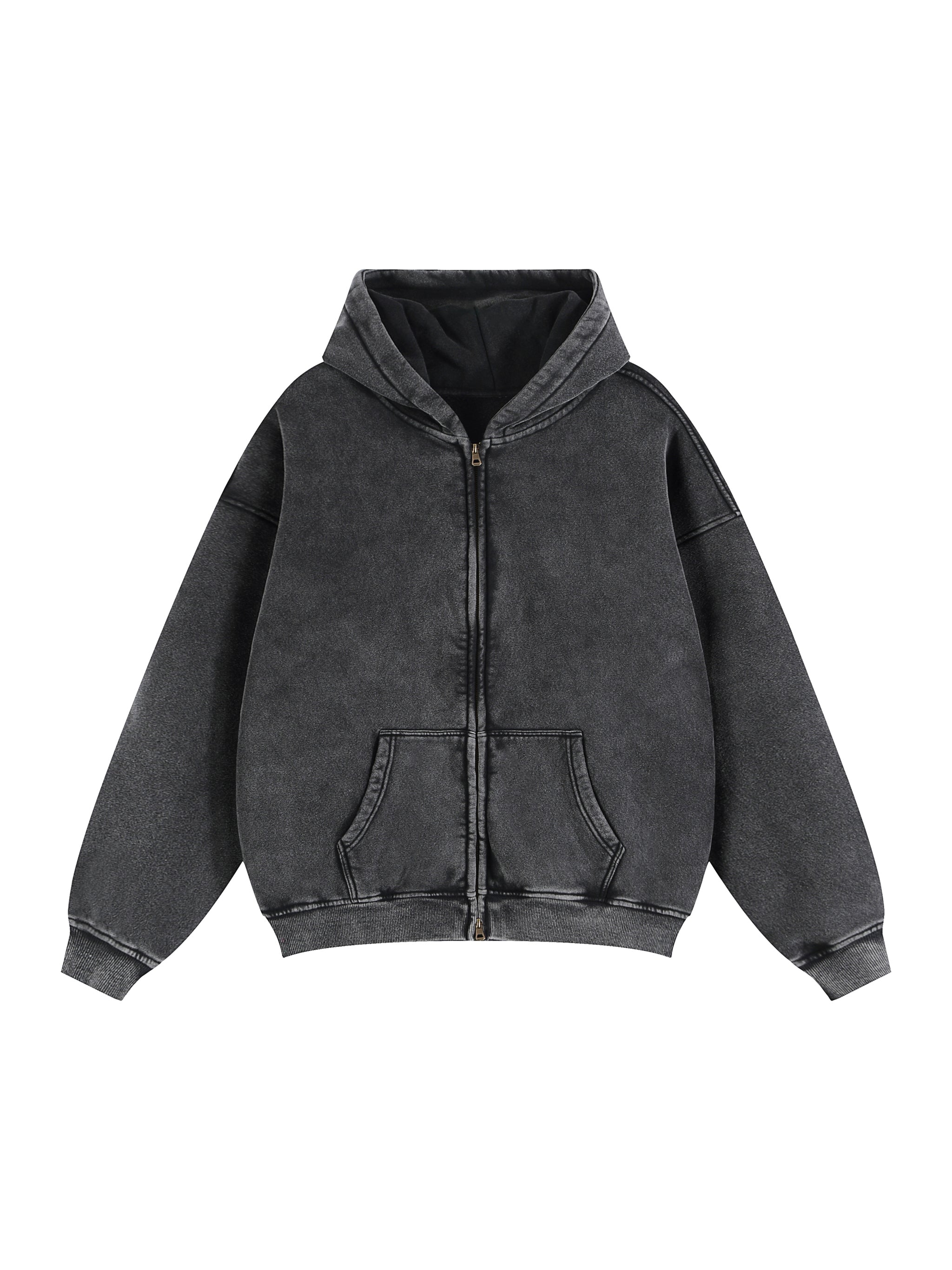 GWAE Zip-Through Boxy Fleece Hoodie