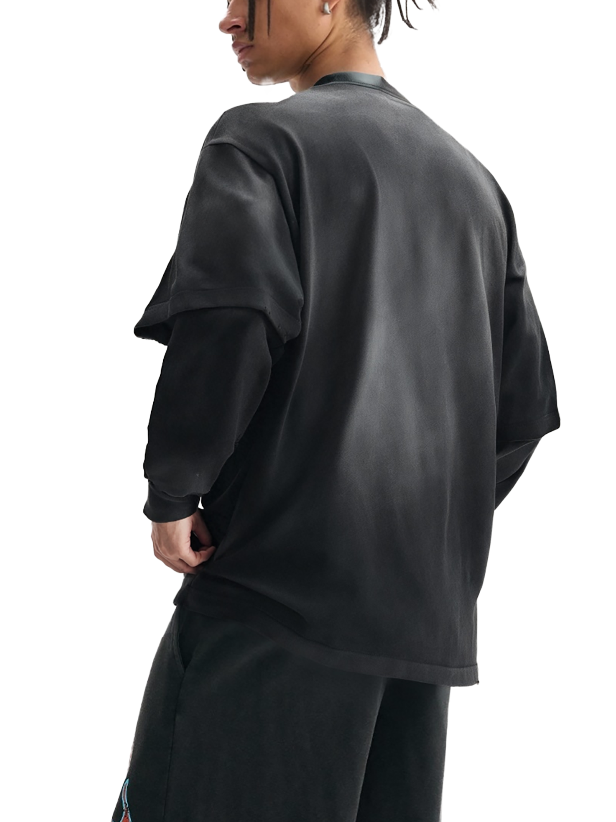 GWAE Hand-Frayed Faux Two-Piece T-Shirt