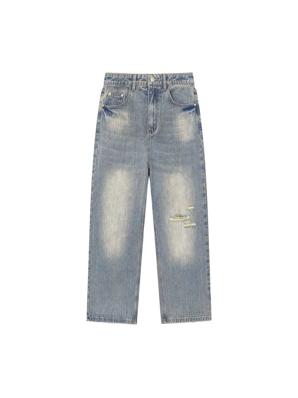 Pain GWAE Vintage Wash Distressed Denim Jeans