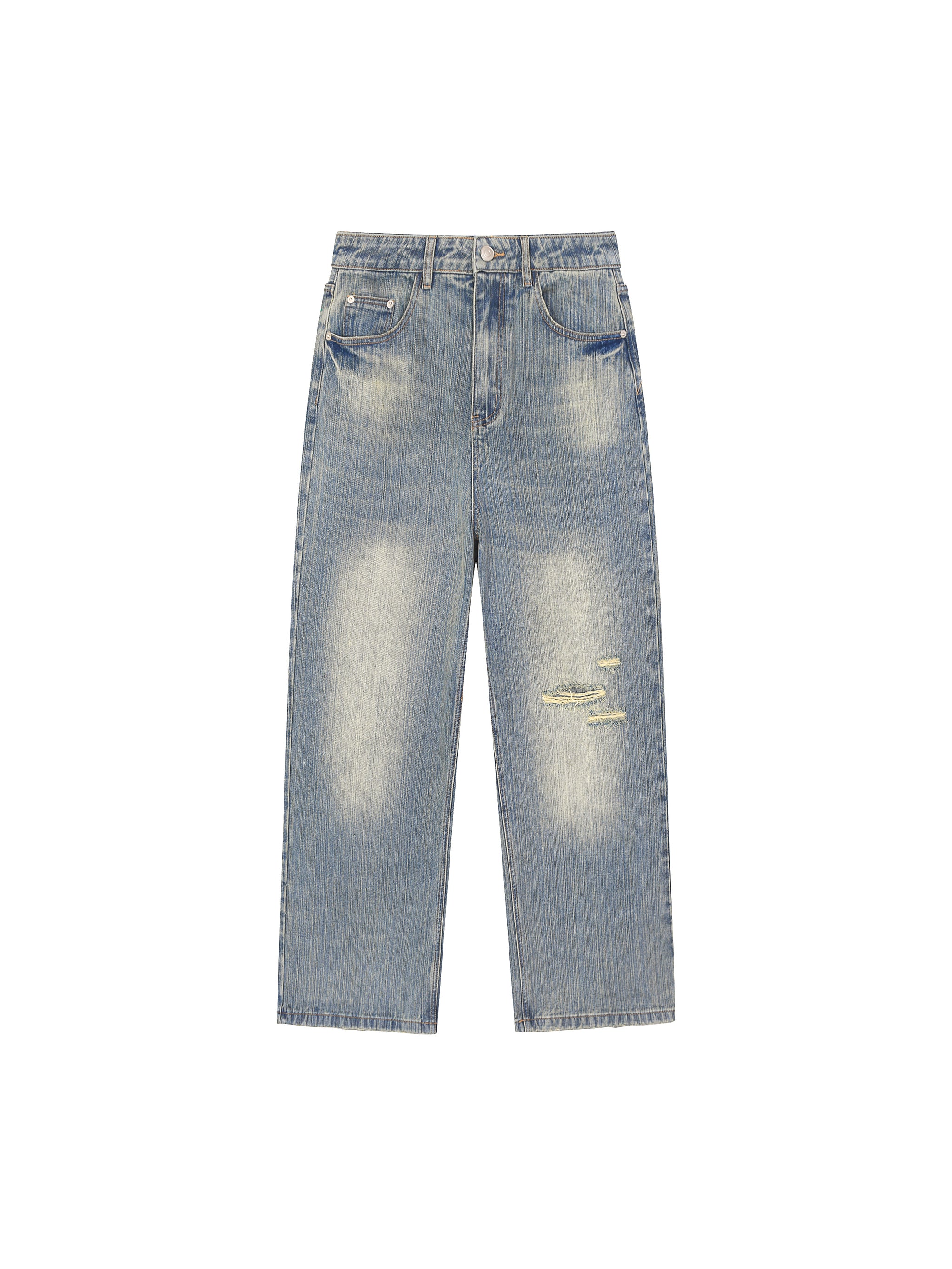 Pain GWAE Vintage Wash Distressed Denim Jeans
