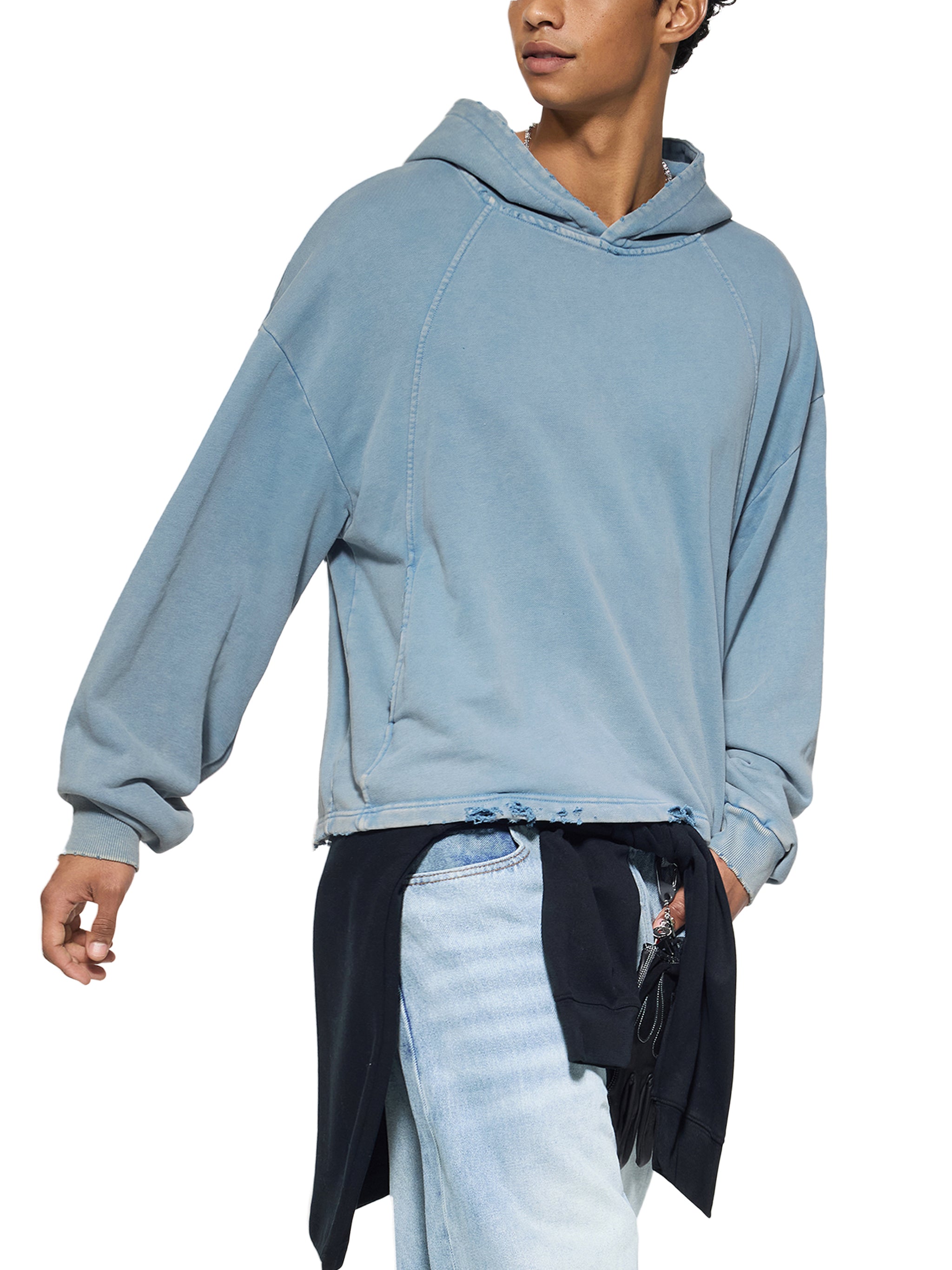 GWAE Frayed-Hem Hoodie